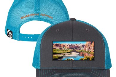 Hat - Charcoal-Neon Blue